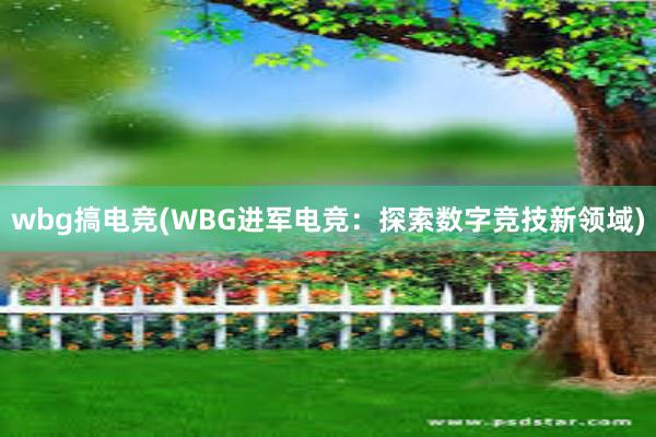 wbg搞电竞(WBG进军电竞：探索数字竞技新领域)