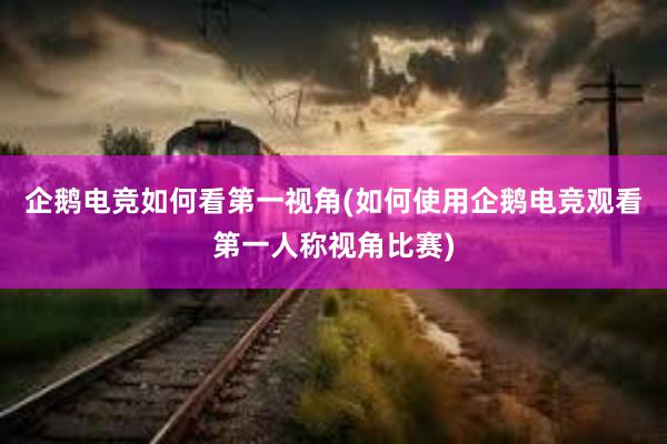 企鹅电竞如何看第一视角(如何使用企鹅电竞观看第一人称视角比赛)