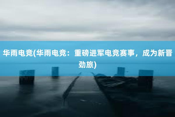 华雨电竞(华雨电竞：重磅进军电竞赛事，成为新晋劲旅)