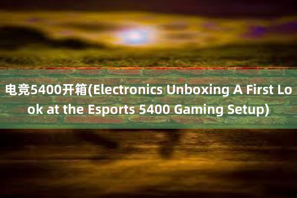 电竞5400开箱(Electronics Unboxing A First Look at the Esports 5400 Gaming Setup)