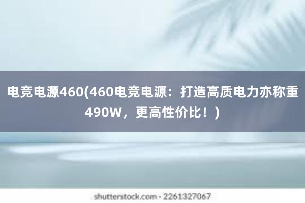 电竞电源460(460电竞电源：打造高质电力亦称重490W，更高性价比！)