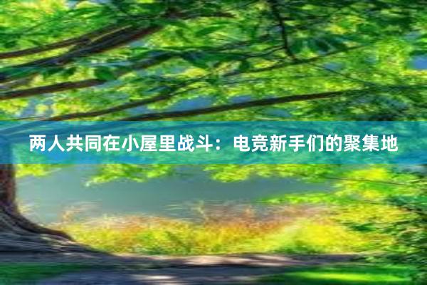 两人共同在小屋里战斗：电竞新手们的聚集地