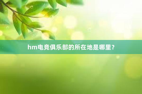 hm电竞俱乐部的所在地是哪里？