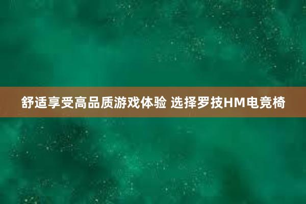 舒适享受高品质游戏体验 选择罗技HM电竞椅