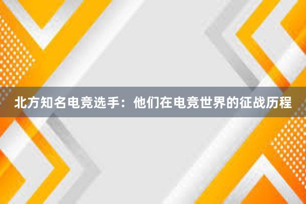 北方知名电竞选手：他们在电竞世界的征战历程